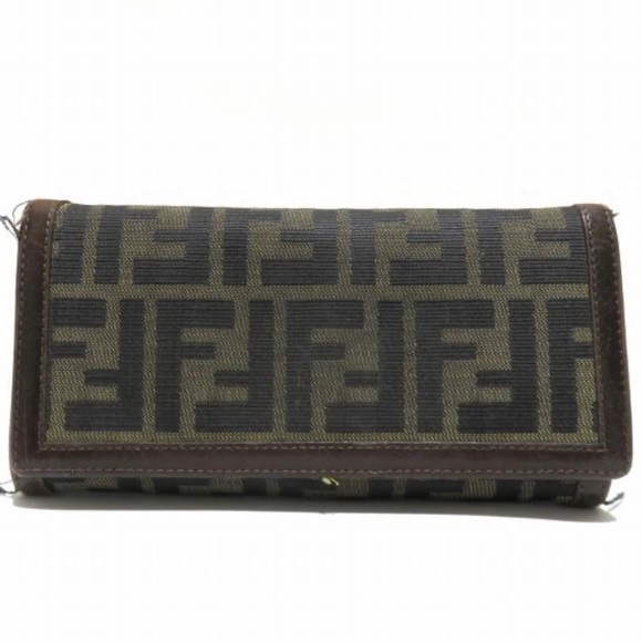 Fendi Handbags - FENDI Zucca pattern brown long wallet unisex Authentic